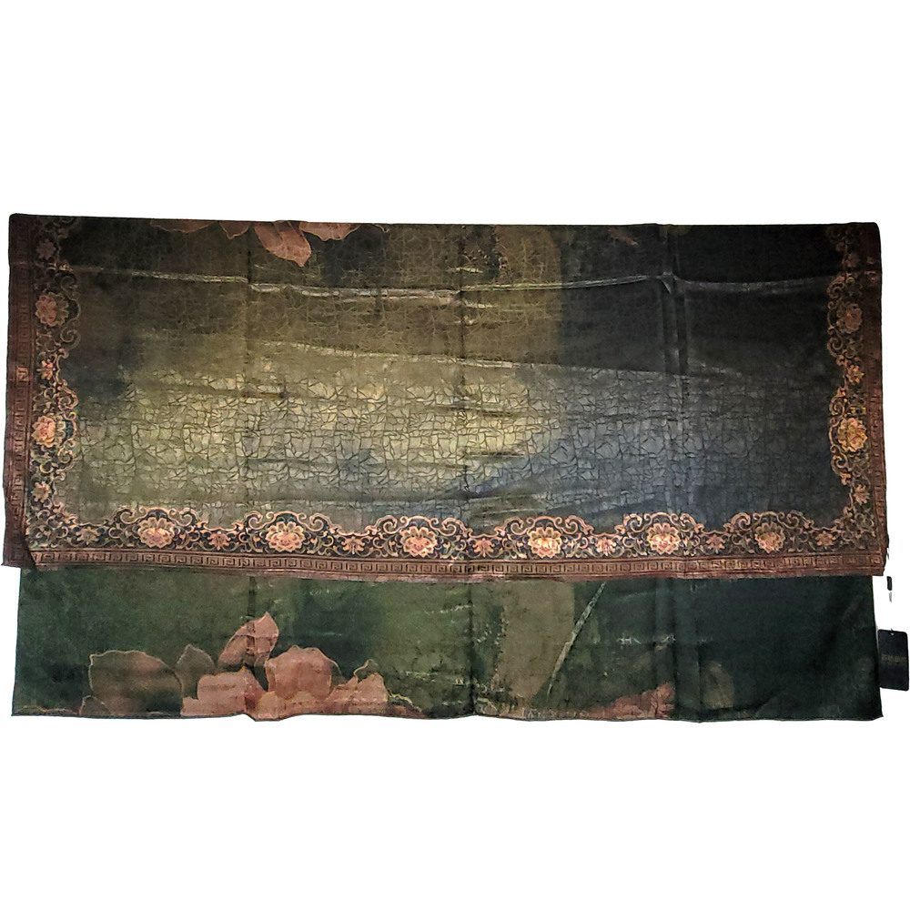 NWT Double Sided Silk Scarf 52"x52" Large Square Shawl Wrap XiangYunSha 3642 - Picture 5 of 10